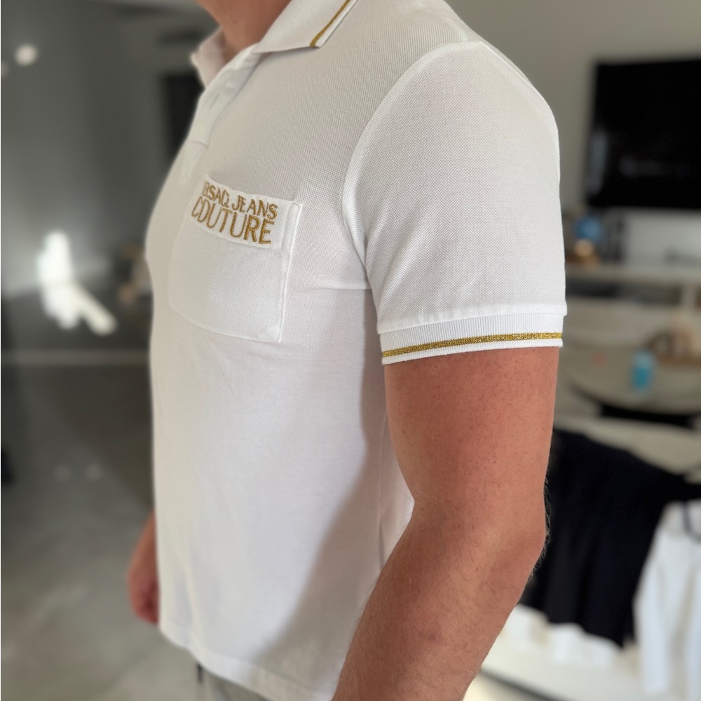 Versace Jeans Collection White Polo Shirt